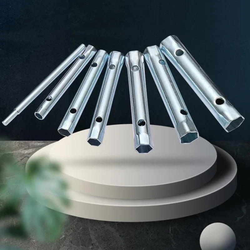 6- Metric Tubular Box Wrench Tube Bar Spark-plug Spanner Steel Double