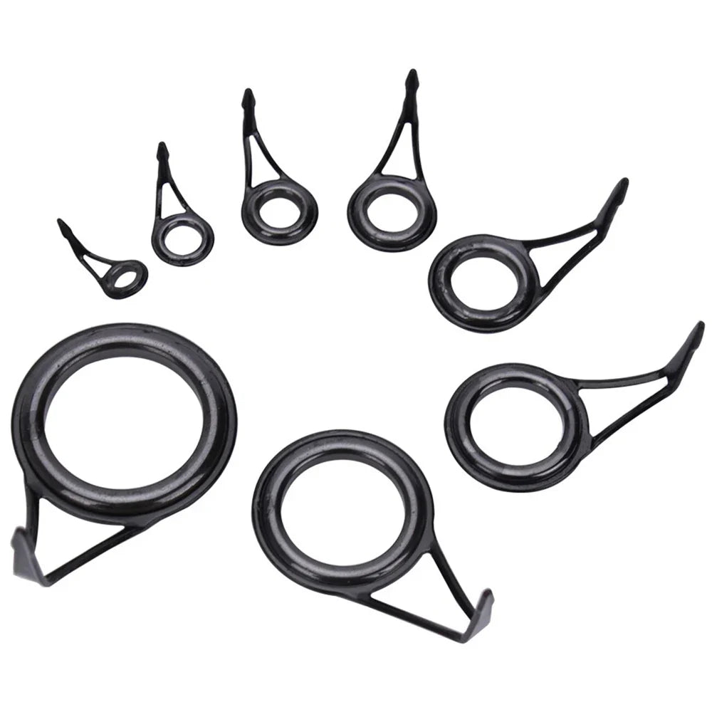 Stainless Steel Fishing Rod Guide Rings – 8 Sizes (6#–30#)