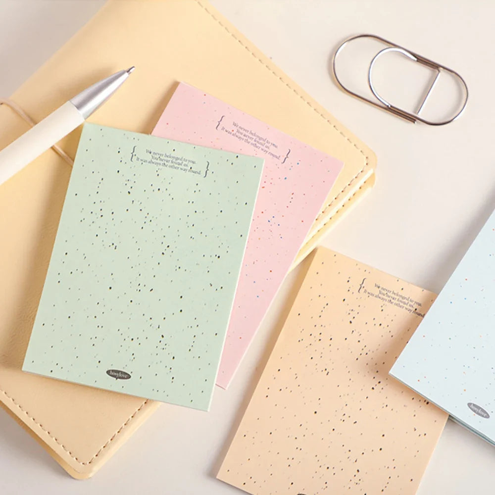 120 Sheets Ins Ink Splatter Notebook Macaron Minimalist Non Stick