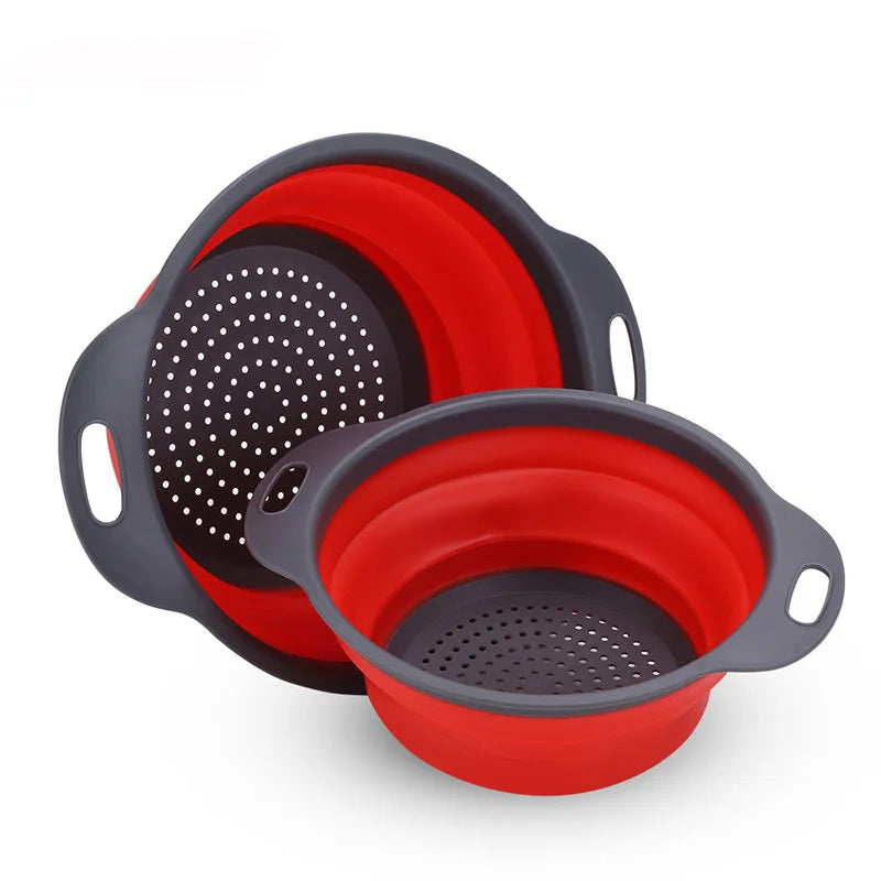 Collapsible Silicone Colander Basket | Fruit & Veggie Strainer
