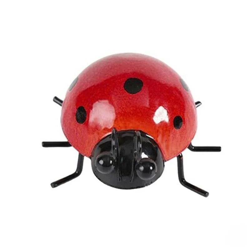 Mini Metal Ladybug Fence Hanger – Outdoor Garden Ornament