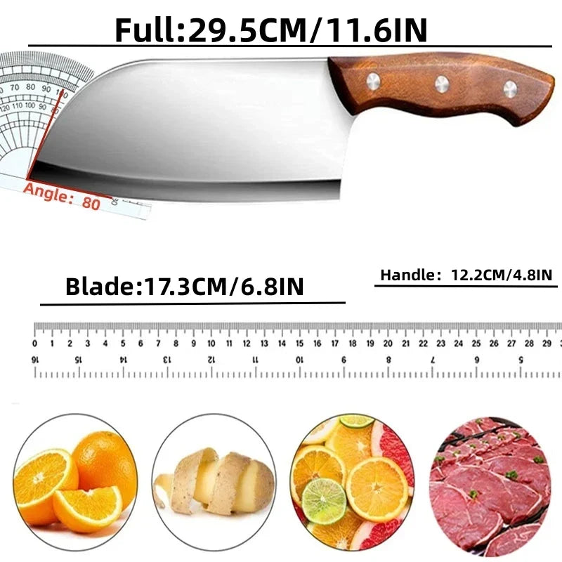 Professional Chef's Knife – Stainless Steel Slicing & Fillet Blade