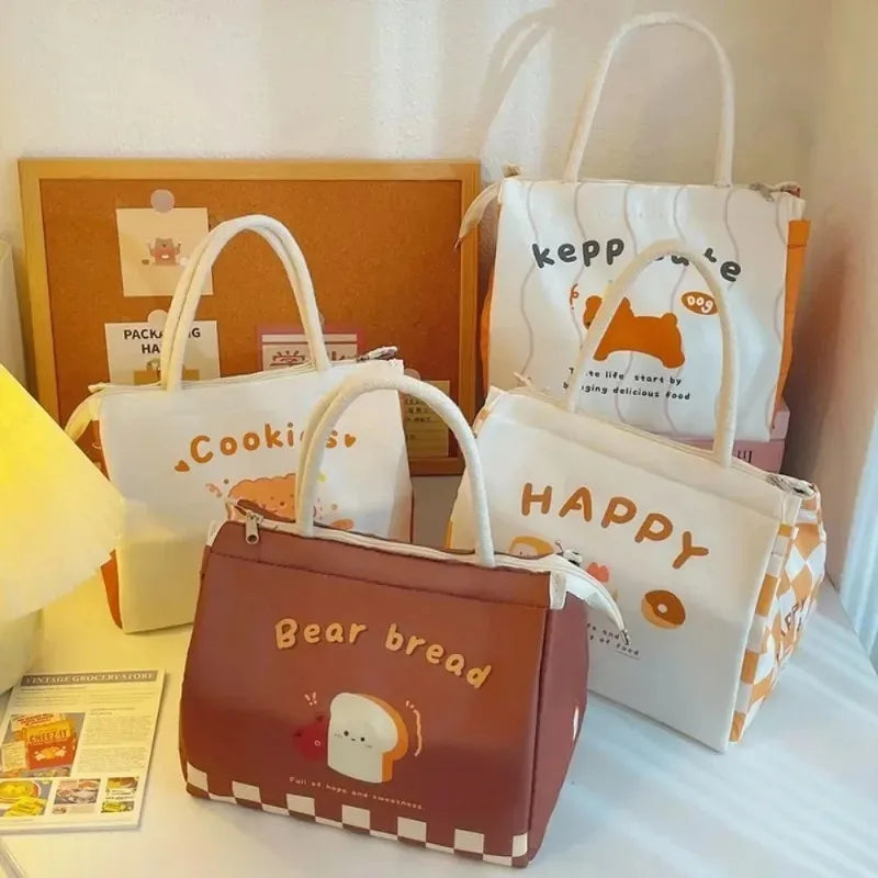 Cute Thermal Lunch Bag – Large Insulated Tote for Women & Kids