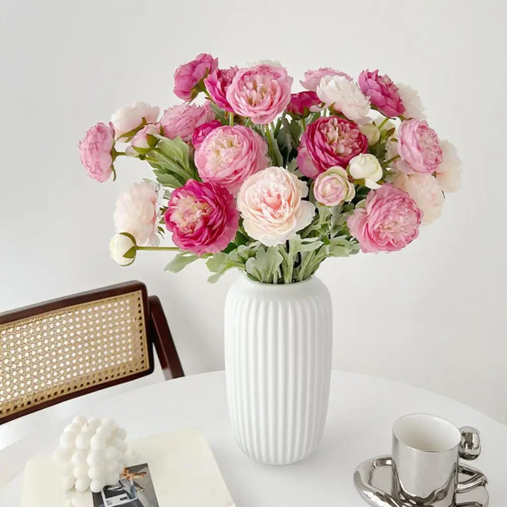 Artificial Ranunculus Silk Flower Stem | Wedding & Home Decor