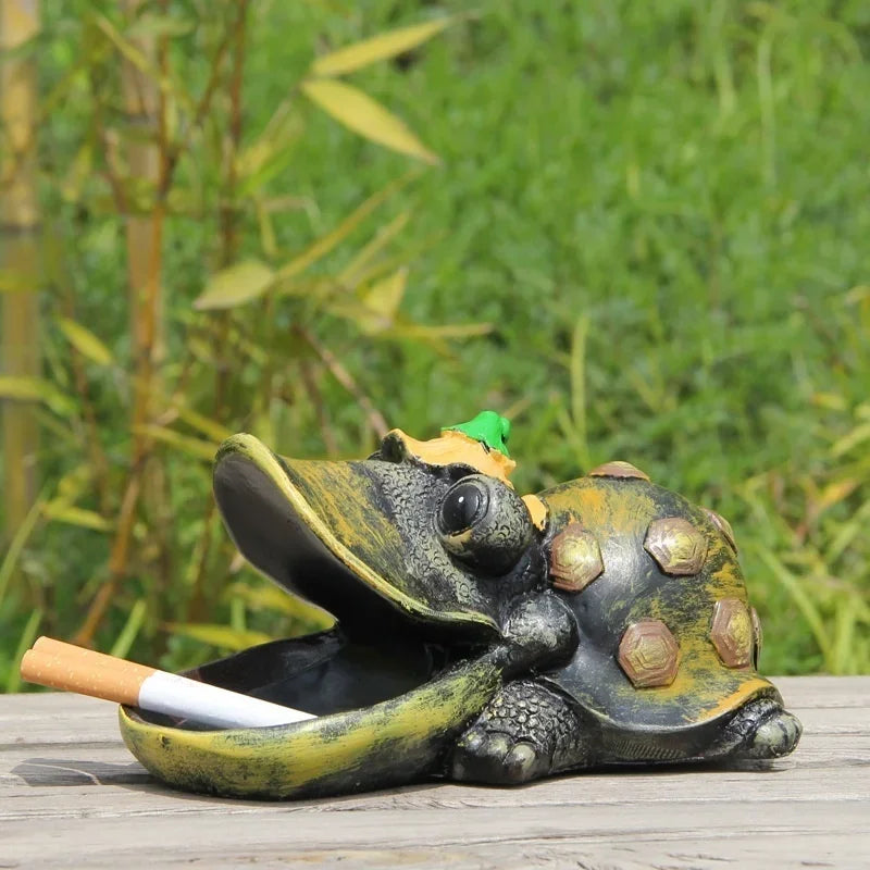 Animal Ashtray – Frog Turtle Crocodile Resin Garden Decor