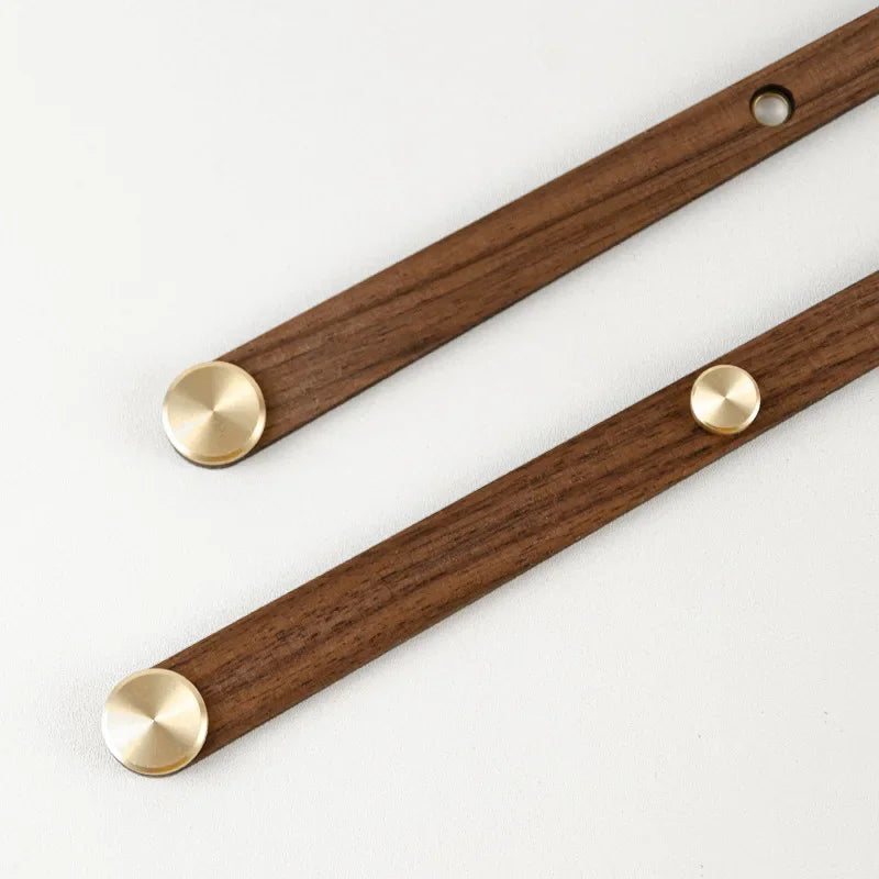 Black Walnut Wood DIY Wall Clock Hands & Brass Large Torque Movement