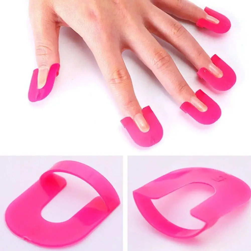 26-Piece Nail Polish Protector Set – Spill-Proof Manicure Stencils