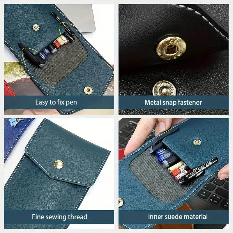 PU Leather Pencil Case Storage Bag Student Glasses Portable