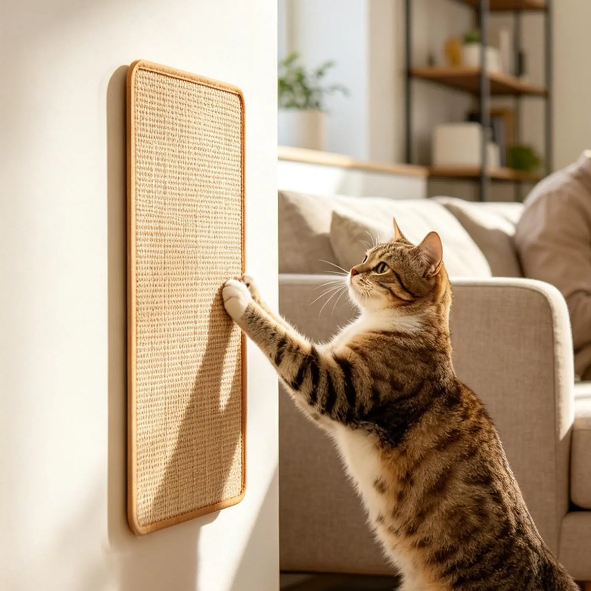 Self-Adhesive Sisal Cat Scratcher Mat | Furniture Protector