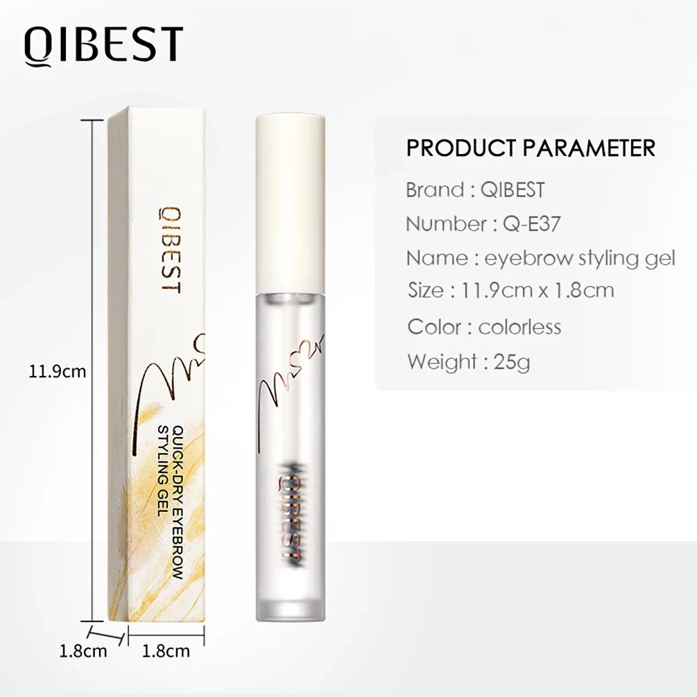 QIBEST Transparent Eyebrow Gel – Waterproof Long-Lasting Brow Styling