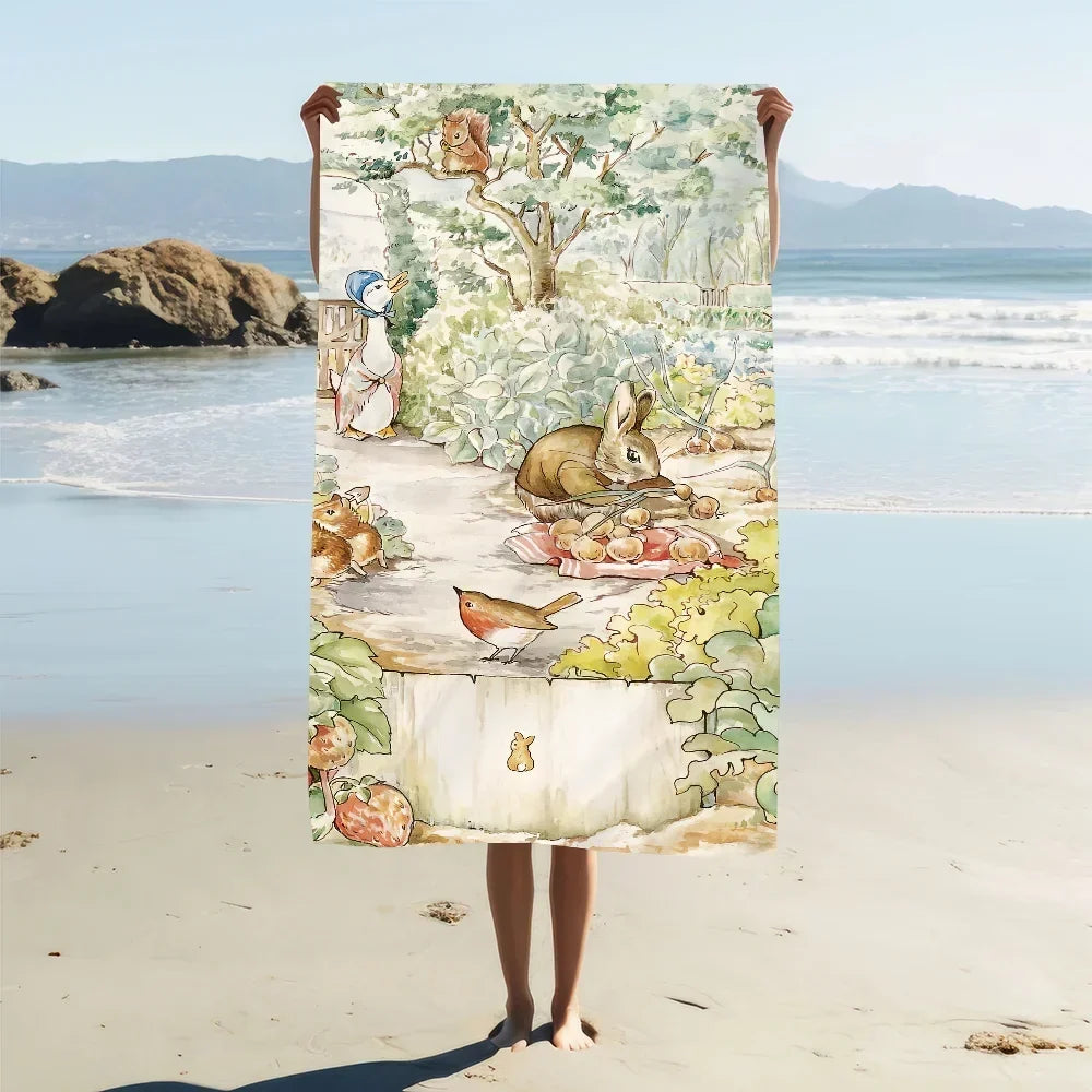 Peter Rabbit Quick-Dry Beach Towel | Cartoon Sports Towel