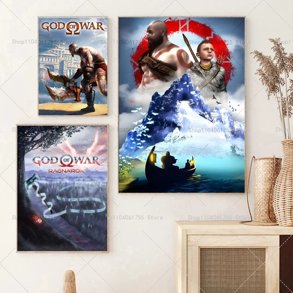 God of War Ragnarok Wall Poster | Self-Adhesive Waterproof Sticker