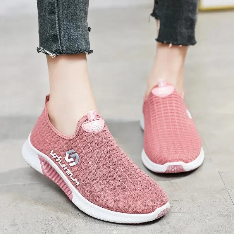 Women's Breathable Mesh Tennis Sneakers – Lightweight Sport Shoes