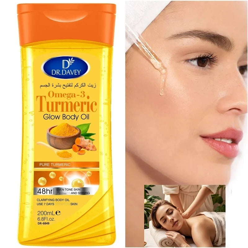 Turmeric Omega-3 Glow Body Oil Skin Care Moisturizing Hydrating
