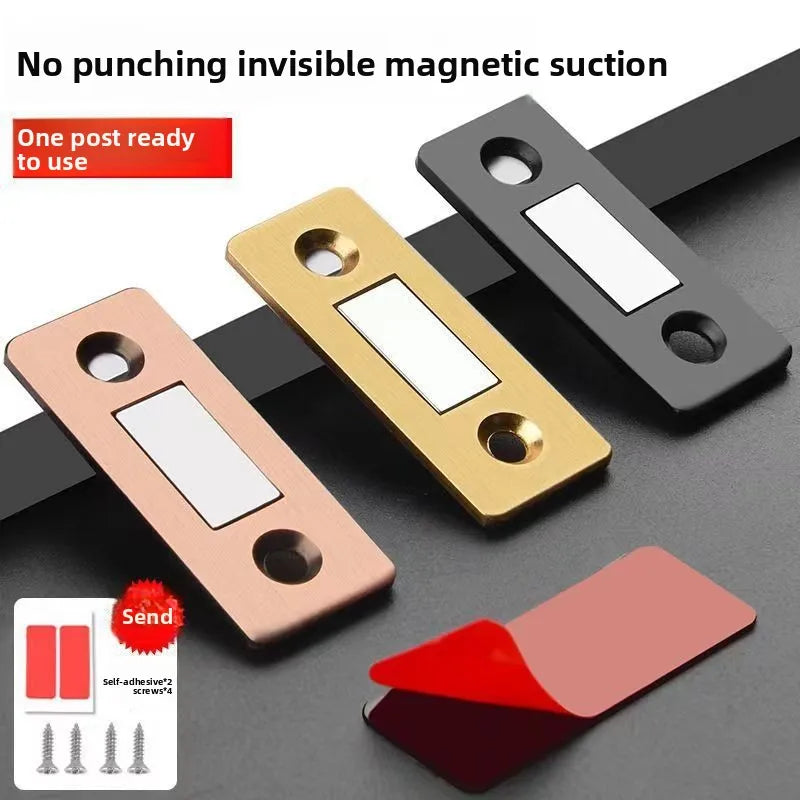 Magnetic Cabinet Catch L-Shaped Punch-Free Invisible Door Closer