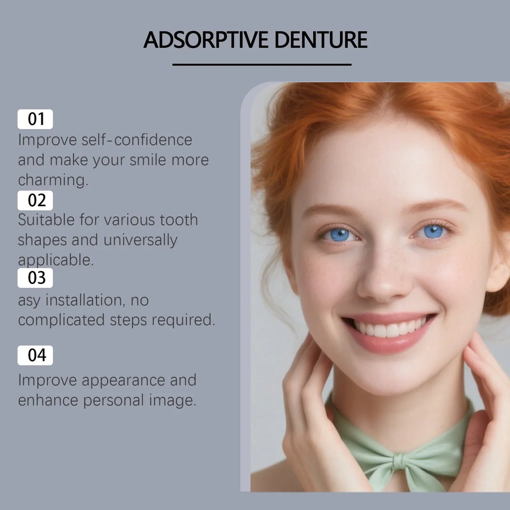 Temporary Cosmetic Dentures Full Set | Moldable Resin Smile Kit