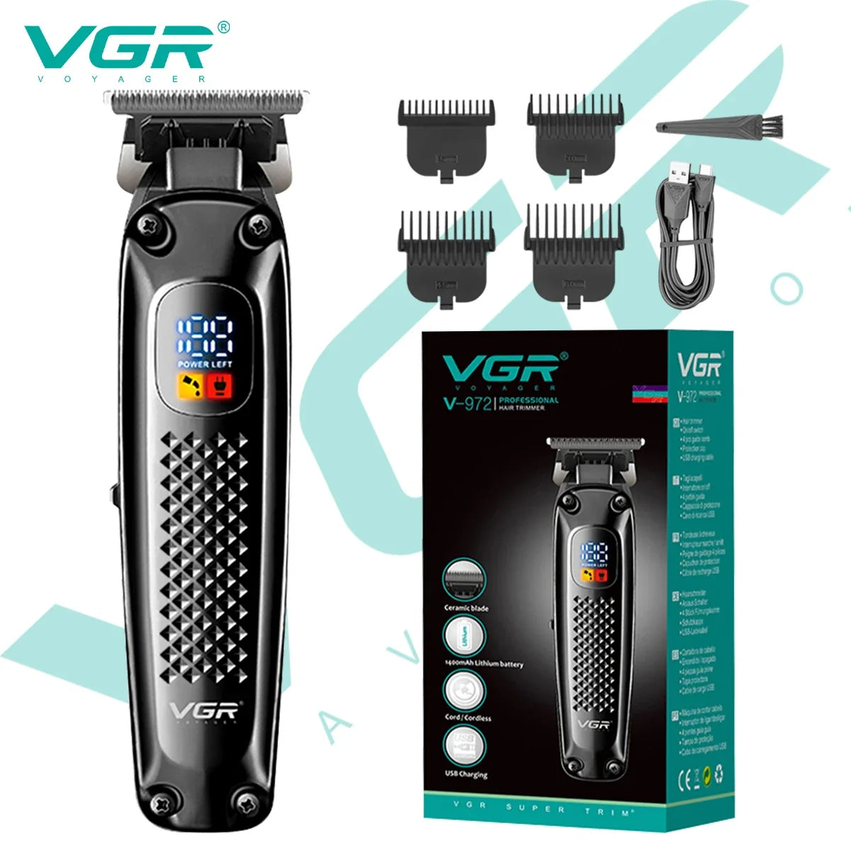 VGR V-972 Professional Electric Hair Clipper & Beard Trimmer