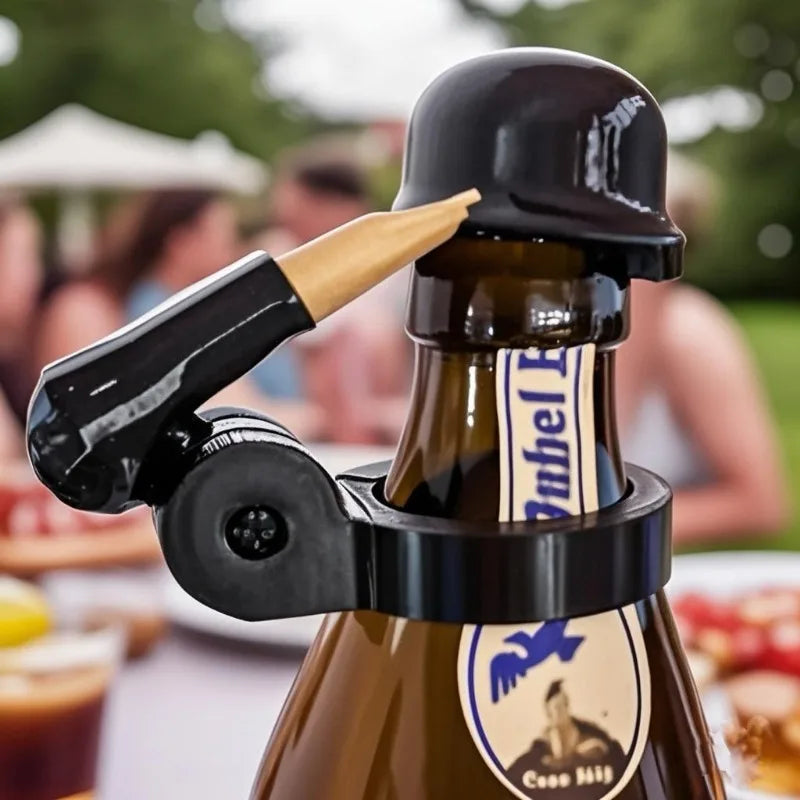 Soldier Helmet Beer Bottle Cap – Funny Silicone Bottle Topper
