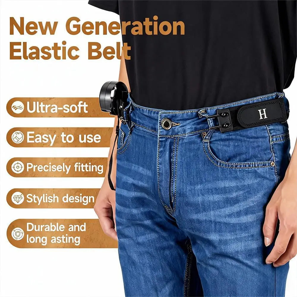 Buckleless Elastic Belt | Invisible Metal Hook Unisex EDC
