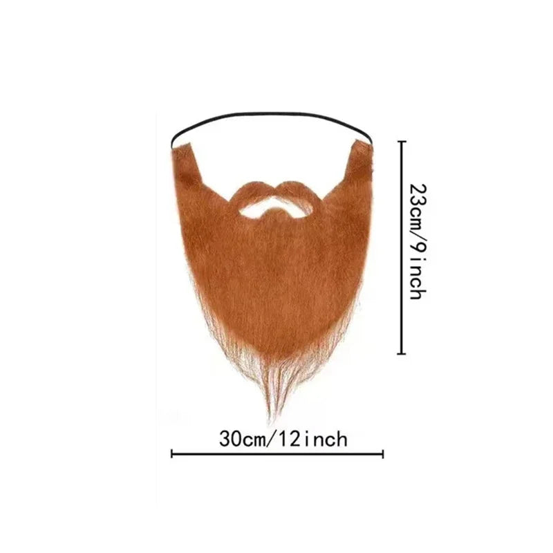 Fake Beard Party Halloween Santa Claus Big White Long Hair Black
