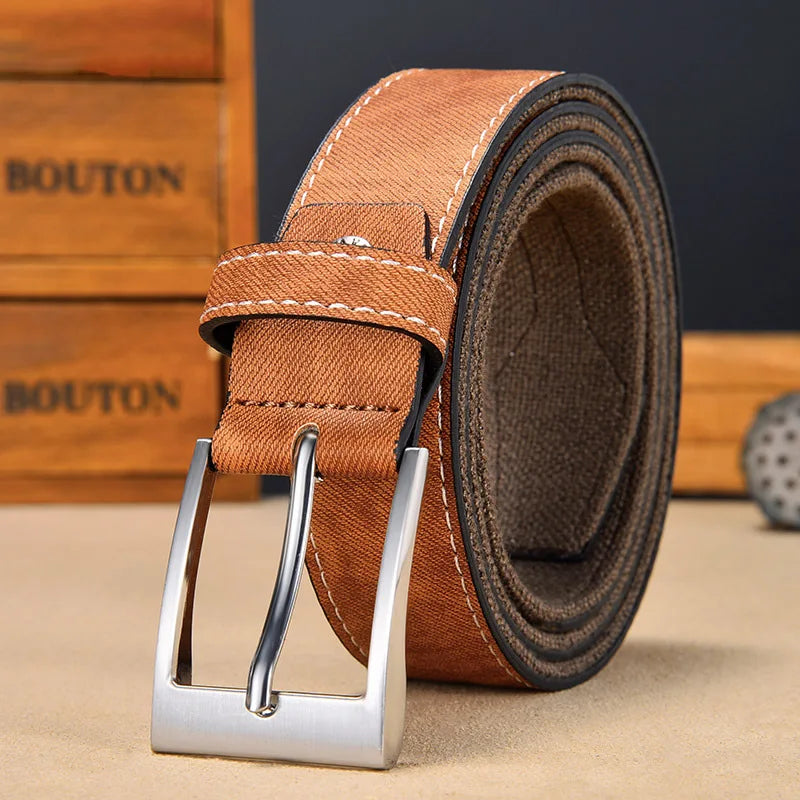 Men's Canvas & Faux Leather Hybrid Belt | Casual Everyday Style