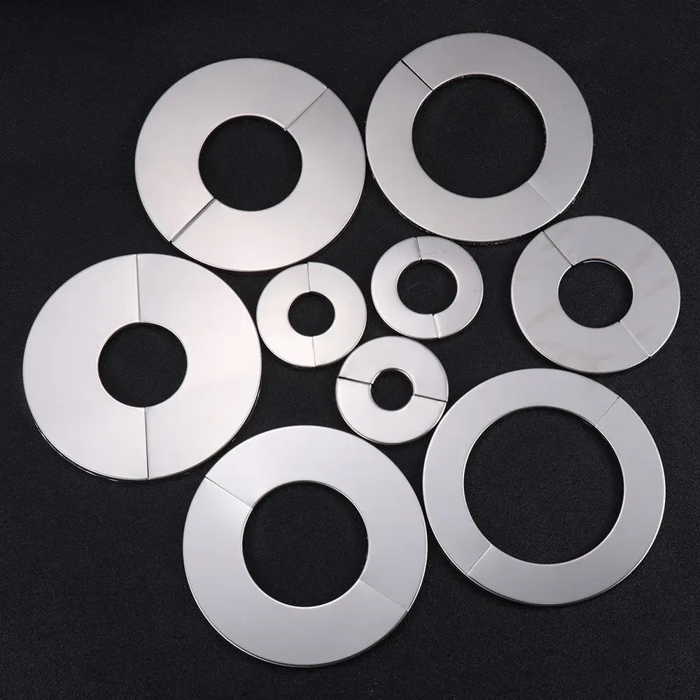 Stainless Steel Water Pipe Wall Covers Self-adhesive Shower Faucet