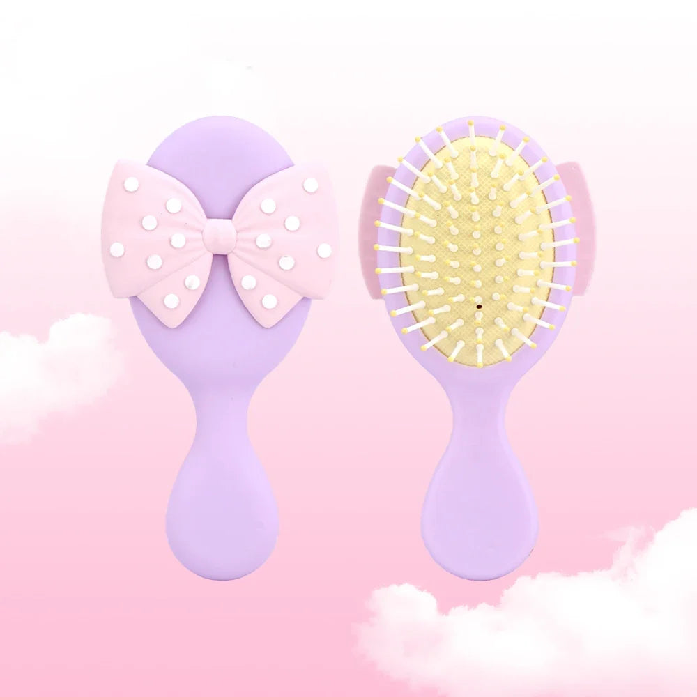 Mini Polka Dot Bow Air Cushion Hair Brush – Detangling Comb