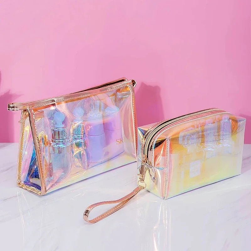Clear PVC Laser Cosmetic Bag – Transparent Mini Makeup Pouch