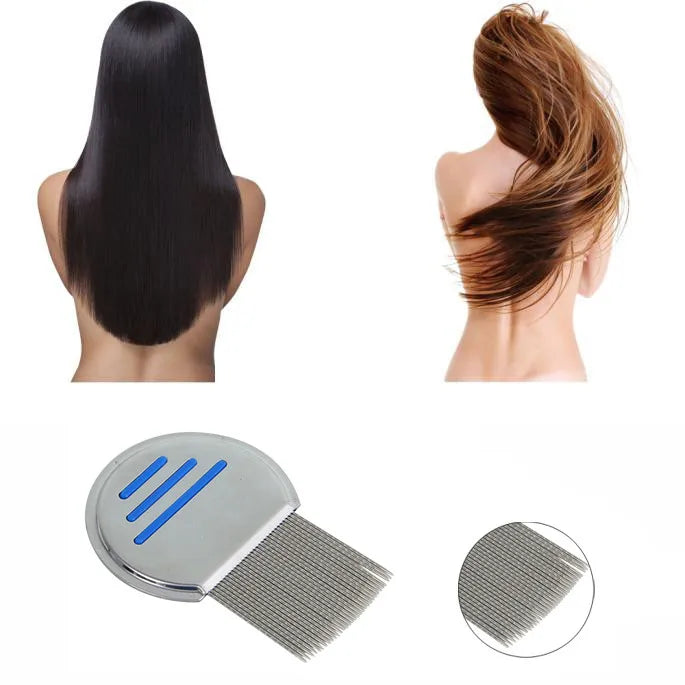 Stainless Steel Lice Comb | Fine Metal Teeth Nit Removal