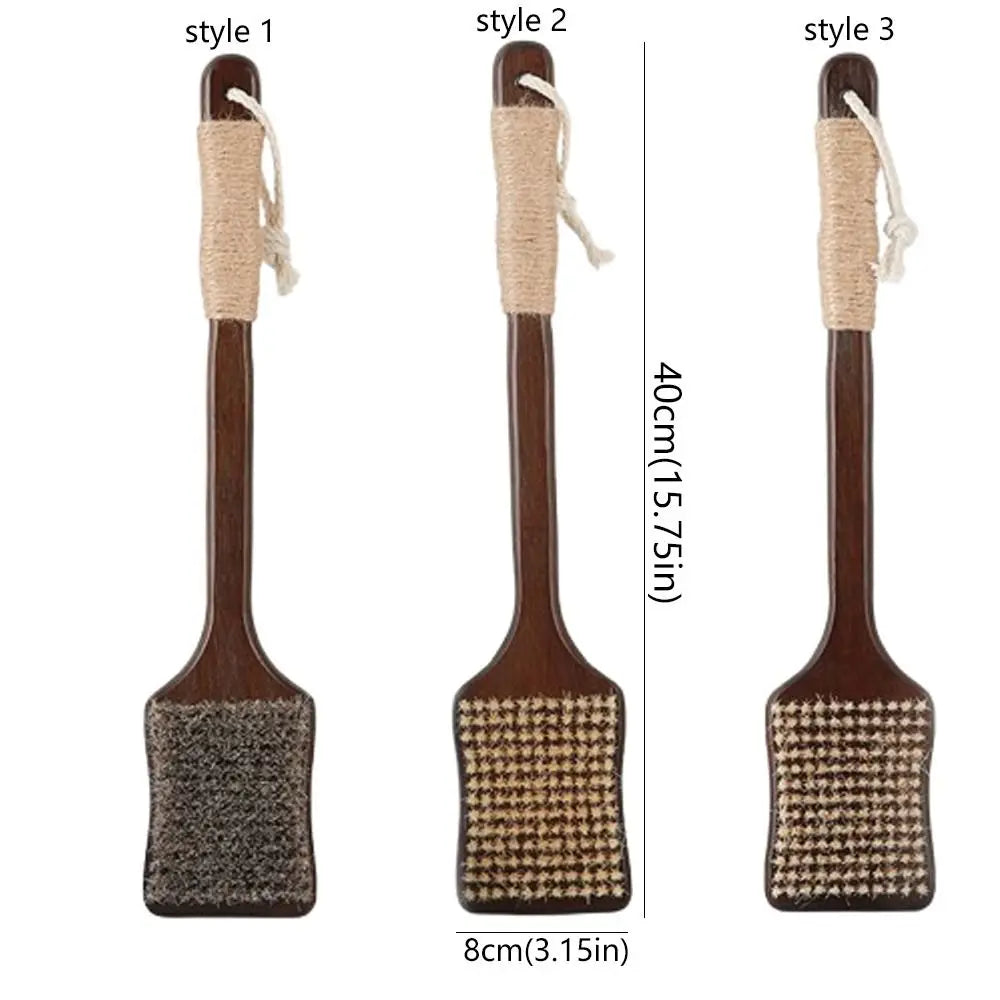 Long Handle Bath Brush – Soft Bristle Back Scrubber & Exfoliator
