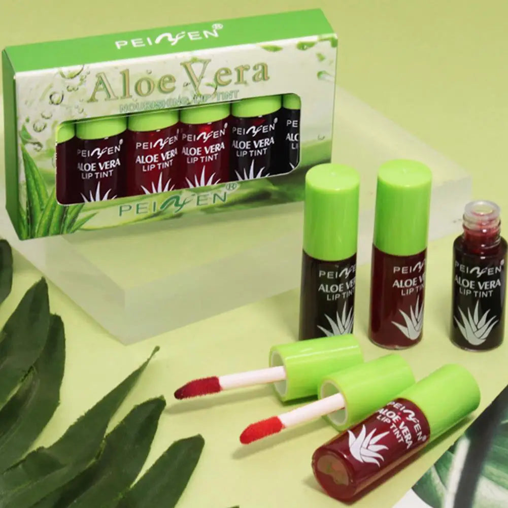 Eelhoe 6-Color Aloe Vera Lip Tint Set – Lip & Cheek Stain