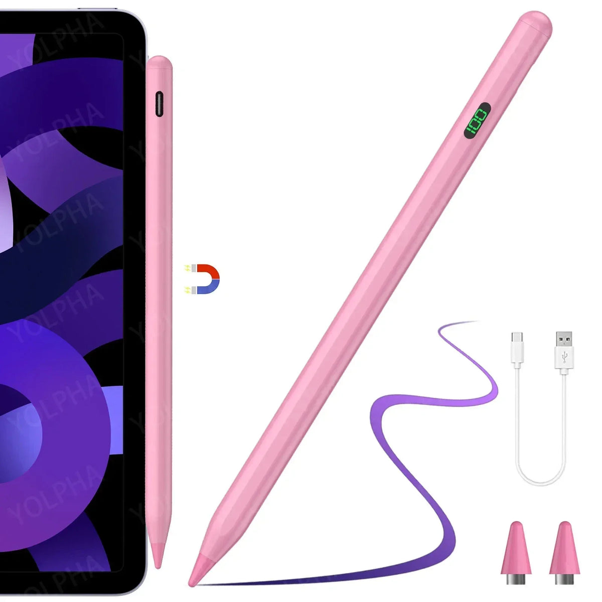 Universal Stylus Pen LED Power Display – iPad & Tablet