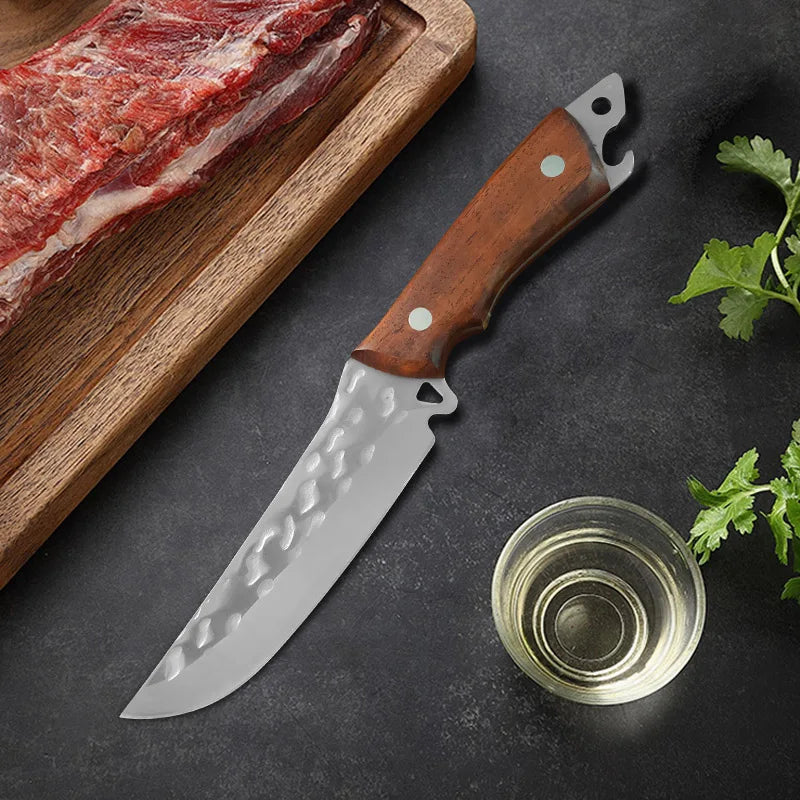 InLeung Handmade Stainless Steel Boning Knife – Chef Butcher Blade