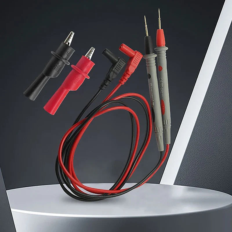 Gold-Plated Needle Tip Multimeter Test Probe Leads – 2 Pcs