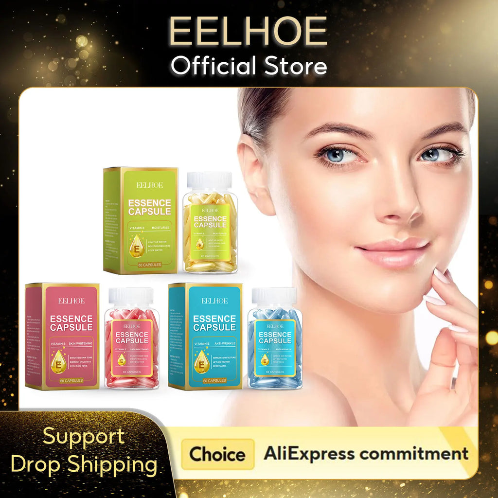 EELHOE Brightening Face Serum Capsules | Vitamin E, 60 pcs