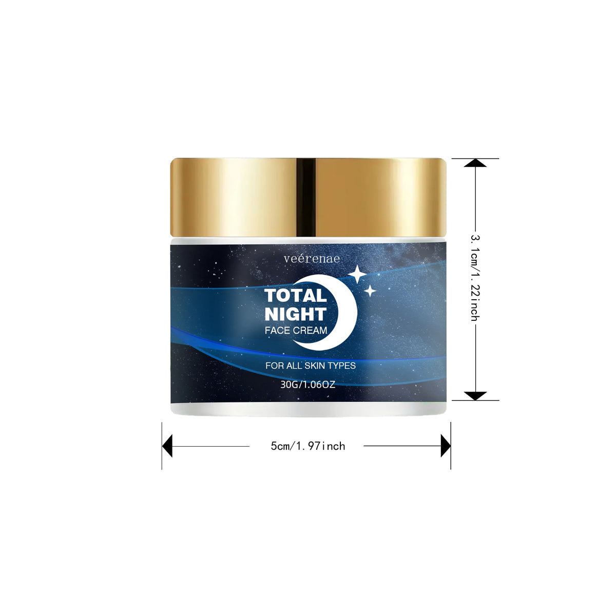 Véerenae Total Night Face Cream – Non-Greasy Moisturizer