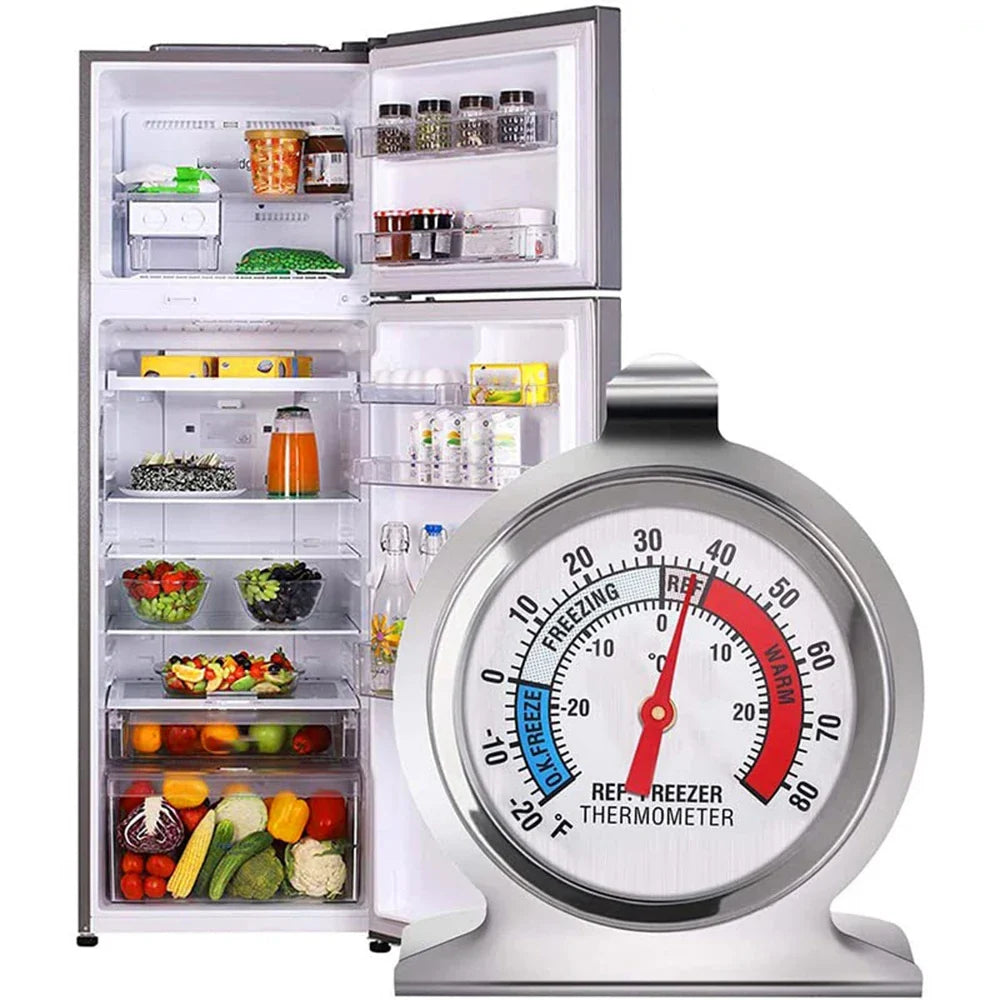 Refrigerator Freezer Thermometer – Large Dial, No Battery