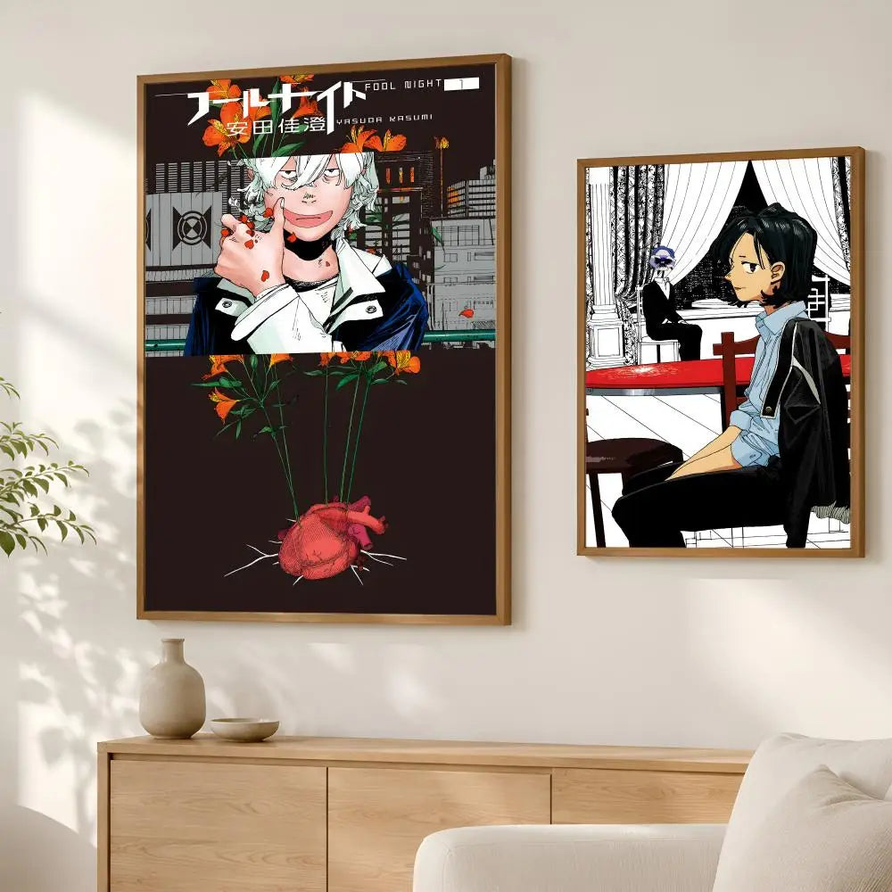 Manga F-Fool Night Self-Stick HD Wall Art Poster | Waterproof