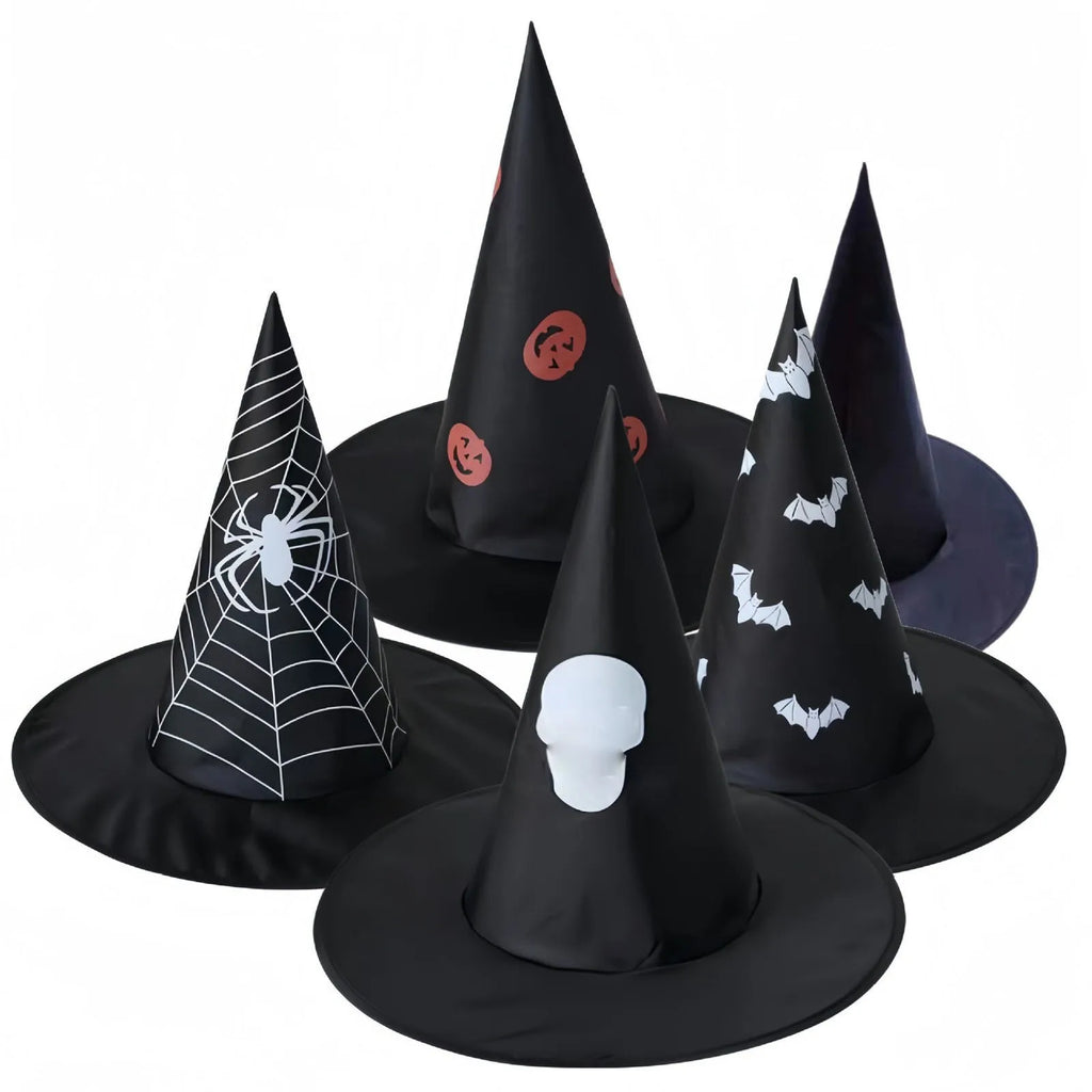Halloween Witch Hat – Black Wizard Cap Kids & Adults
