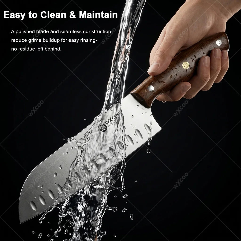 WXCOO 7.8" Santoku Knife – Japanese Stainless Steel Chef Knife