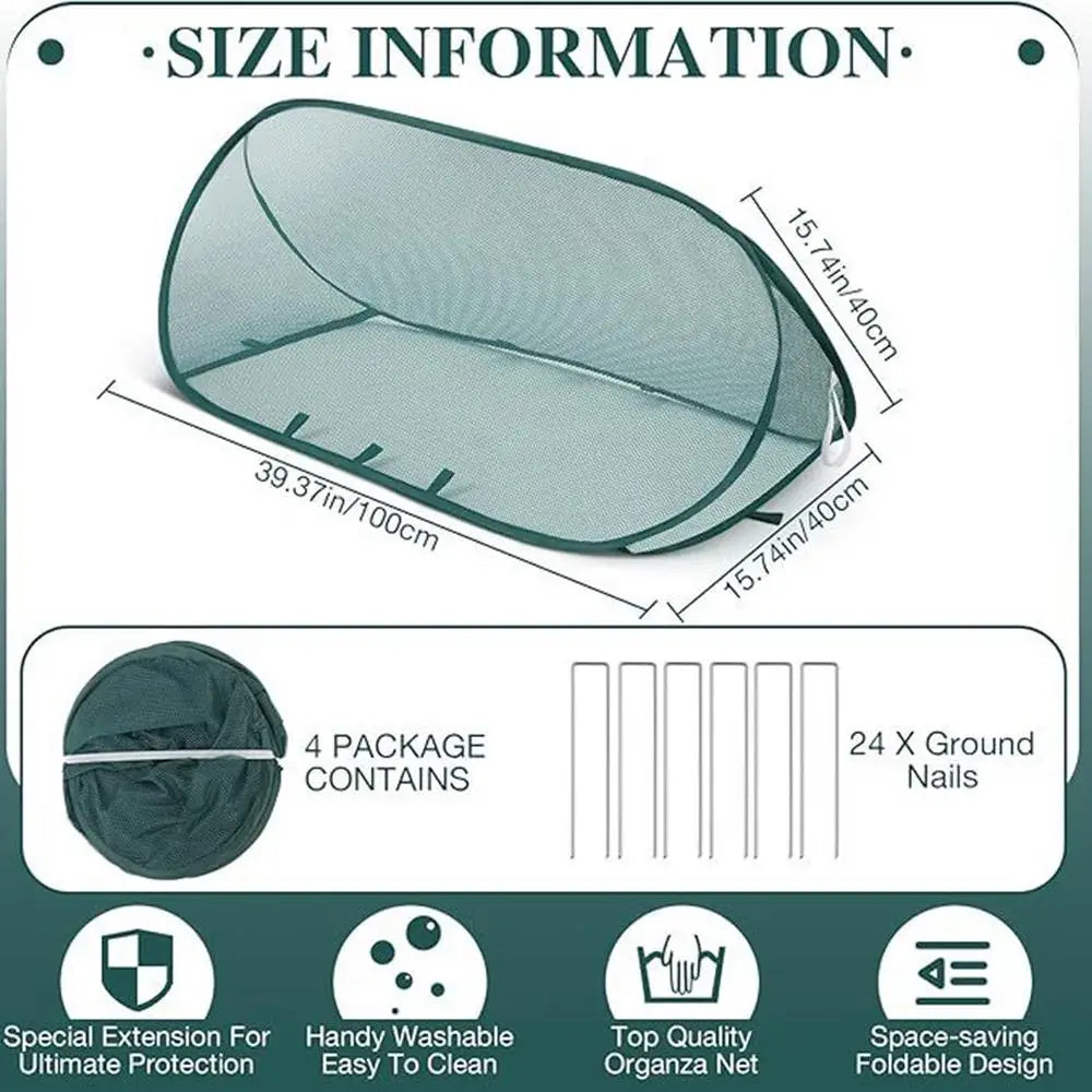 Pop-Up Garden Netting Plant Cover with 6 Stakes | Mesh Dome