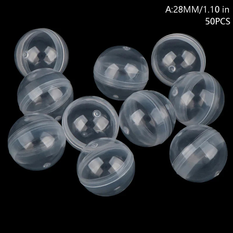 28- Can Open Transparency Plastic Capsule Toy Surprise Ball Tiny
