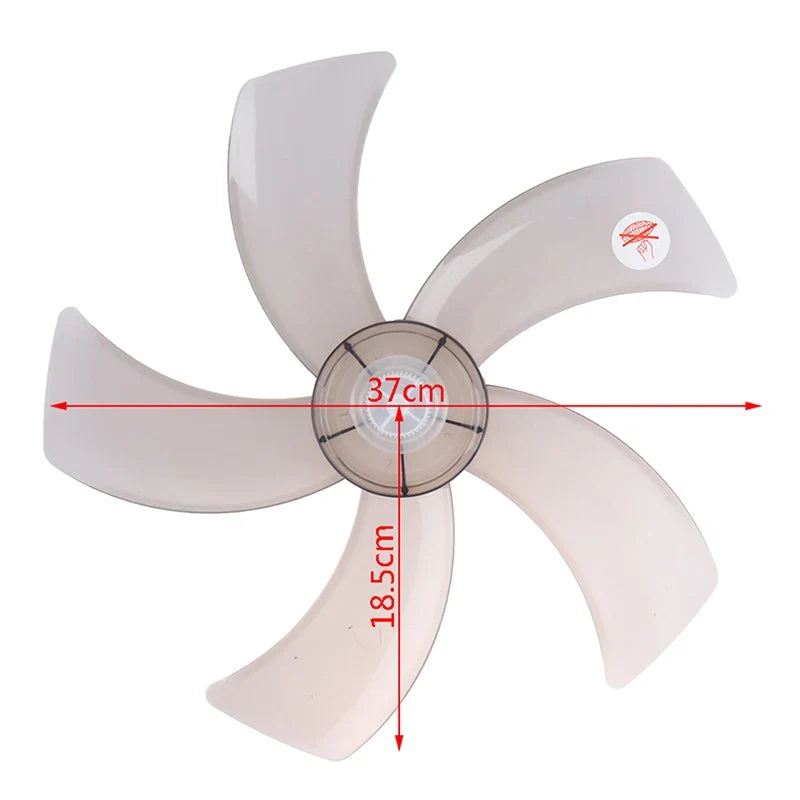 16-Inch Replacement Fan Blade 5-Leaf with Nut Cover – Pedestal Fan
