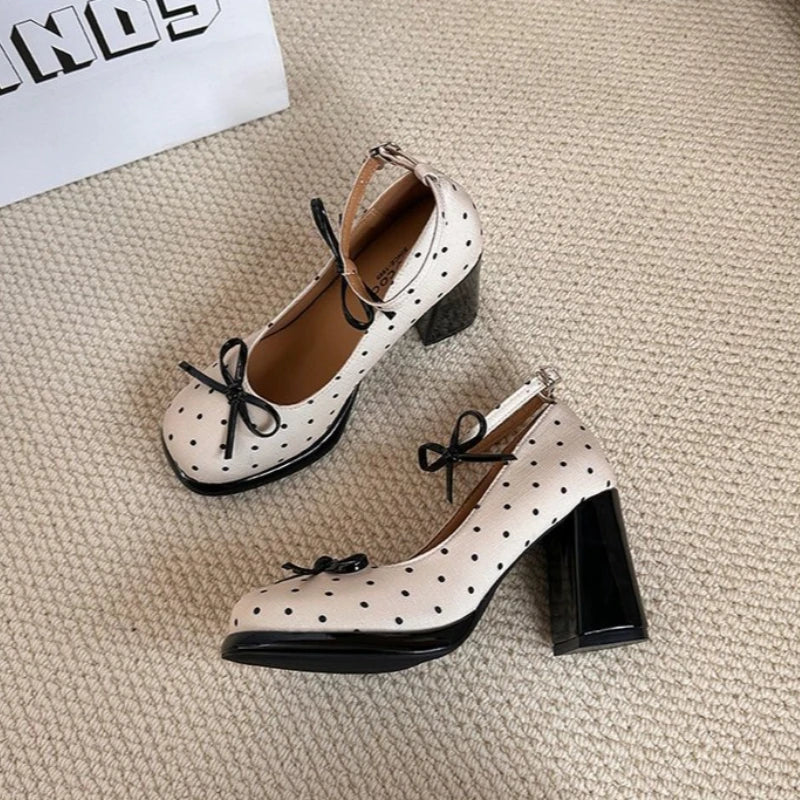 Women's Platform Mary Jane Pumps – Buckle Ankle Strap Heels