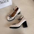 Women's Platform Mary Jane Pumps – Buckle Ankle Strap Heels