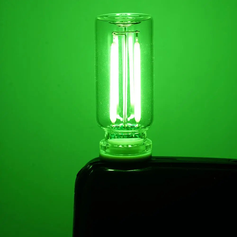 Car USB Night Light Touch Control Dimmable LED Filament Lamp Plug