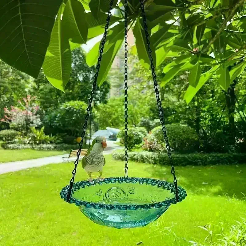 Flower-Shaped Hanging Bird Feeder & Birdbath | Garden Decor