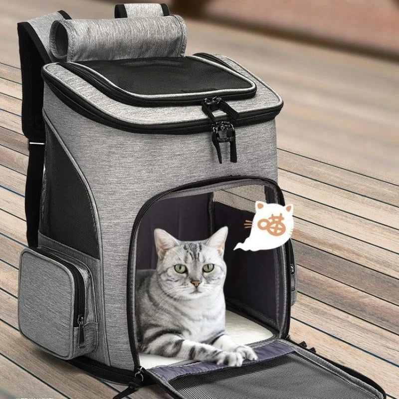 Expandable Pet Carrier Backpack for Cats & Small Dogs