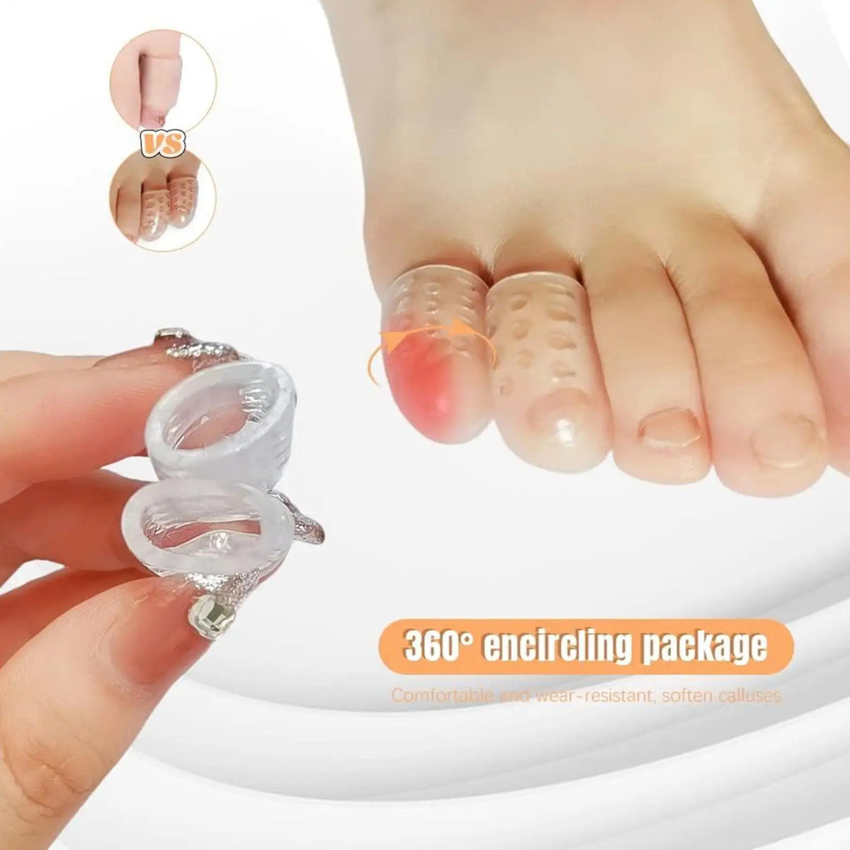 Silicone Toe Protectors 20 Pack – Clear Anti-Friction Toe Sleeves