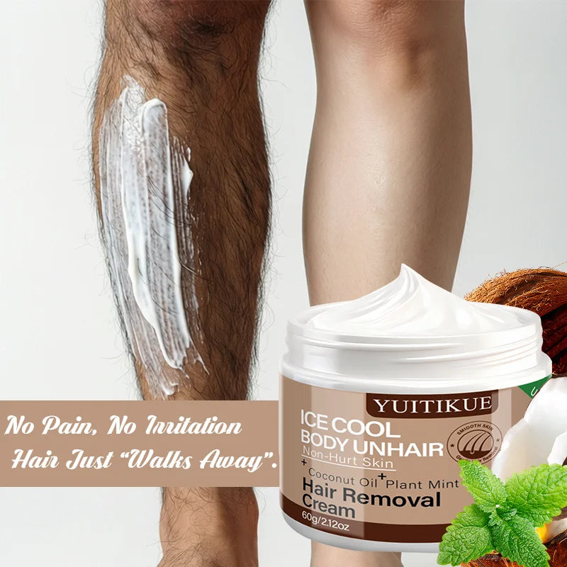 YUITIKUE Ice Cool Mint Hair Removal Cream – Silky & Gentle